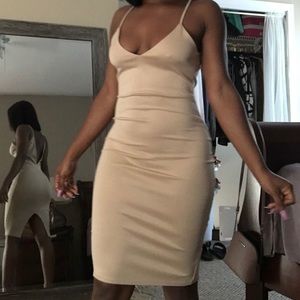 Nude Midi Dress